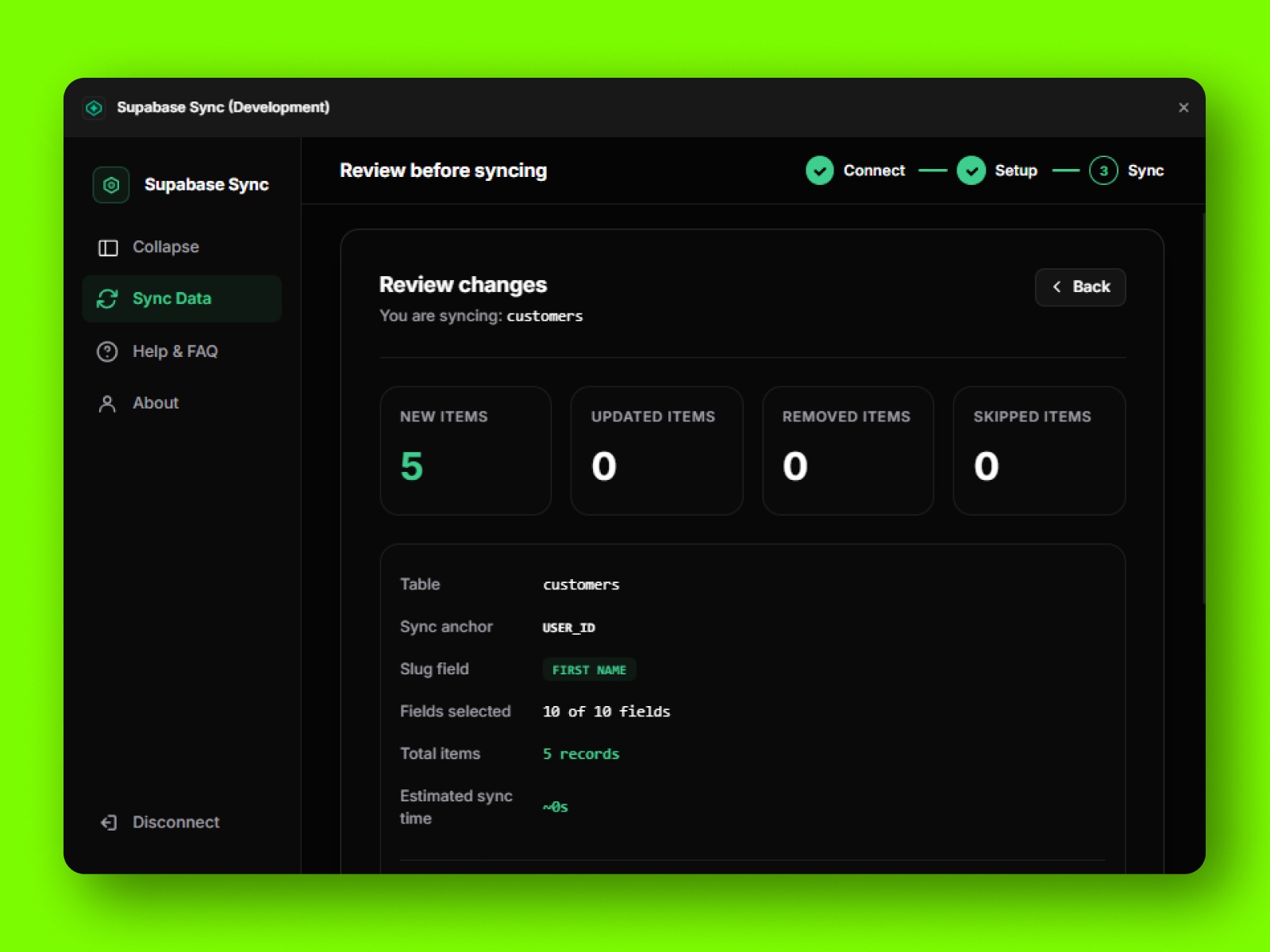 Screenshot 3 for Supabase Sync, a Framer Marketplace plugin by Sillyweb.