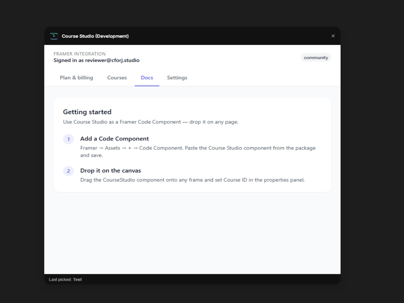 Screenshot 3 for Course Studio, a Framer Marketplace plugin by cforj studio.
