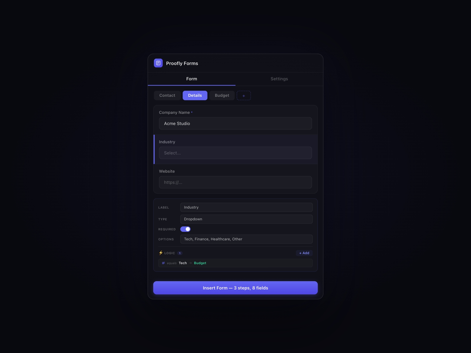 Thumbnail 1 for Proofly Forms, a Framer Marketplace template by Proofly.ae.