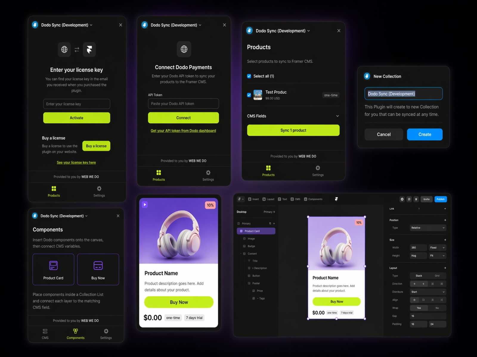 Thumbnail 2 for Dodo Sync, a Framer Marketplace template by WEB WE DO Agency.