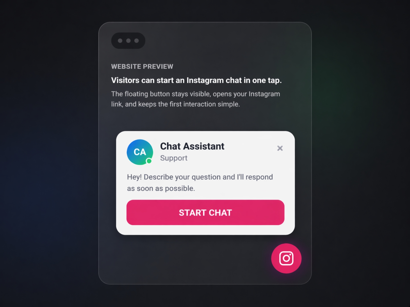 Thumbnail 2 for Message On Instagram, a Framer Marketplace template by Ridhwan Ahsan.