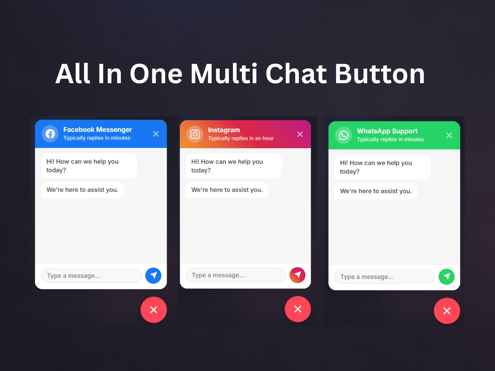 Thumbnail 1 for Multichat Floating Button, a Framer Marketplace template by Ridhwan Ahsan.