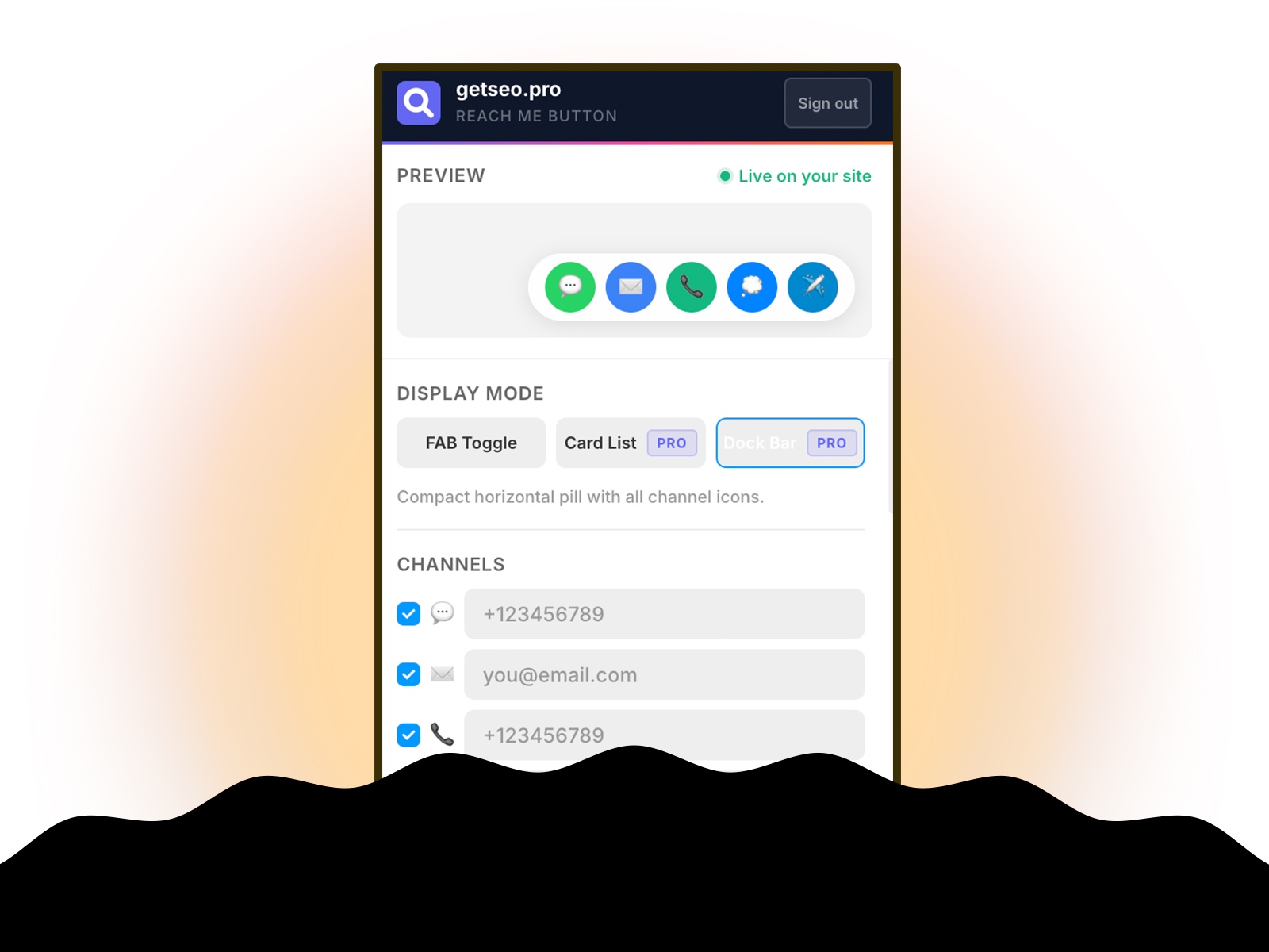 Thumbnail 2 for Reach Me Pro Button by getseo.pro, a Framer Marketplace template by getseo.pro _.