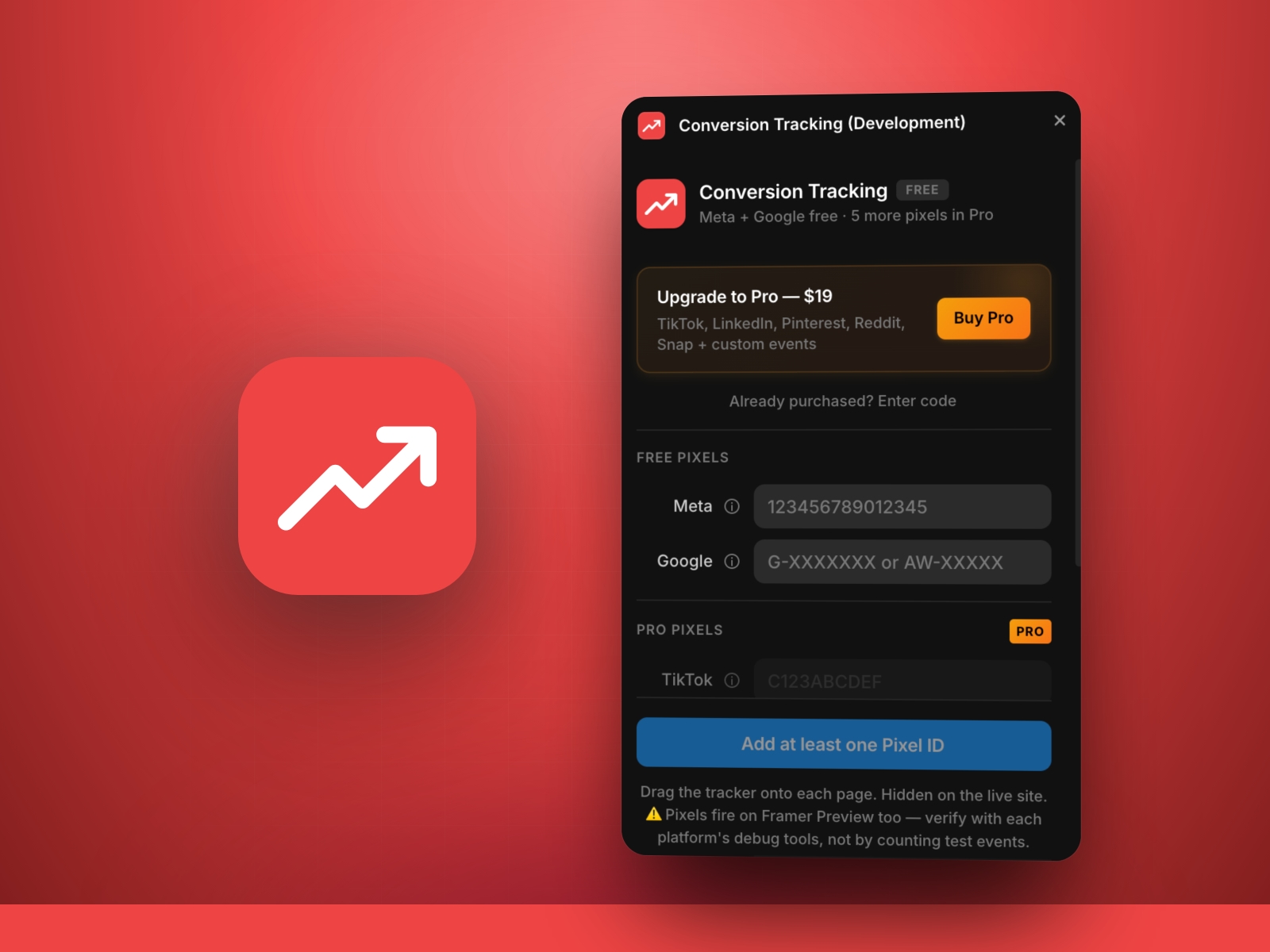Thumbnail 1 for Conversion Tracking, a Framer Marketplace template by Khushal Dewra (KDX Studios).
