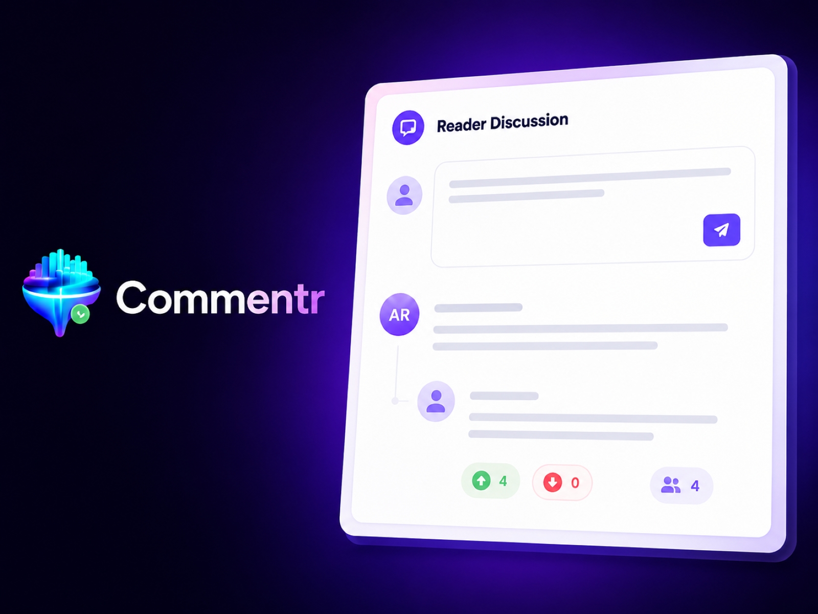 Thumbnail 2 for Commentr Setup, a Framer Marketplace plugin by Mark Hennick.