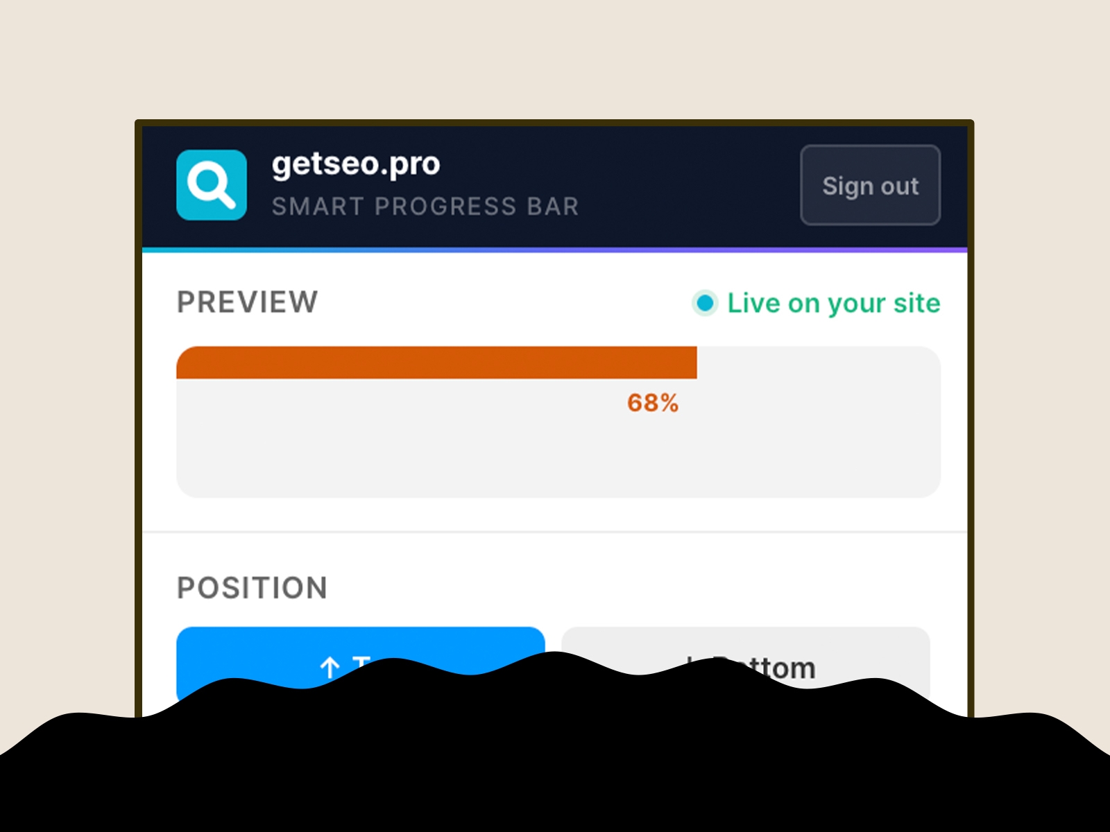 Thumbnail 1 for Smart Progress Bar by getseo.pro, a Framer Marketplace template by getseo.pro _.