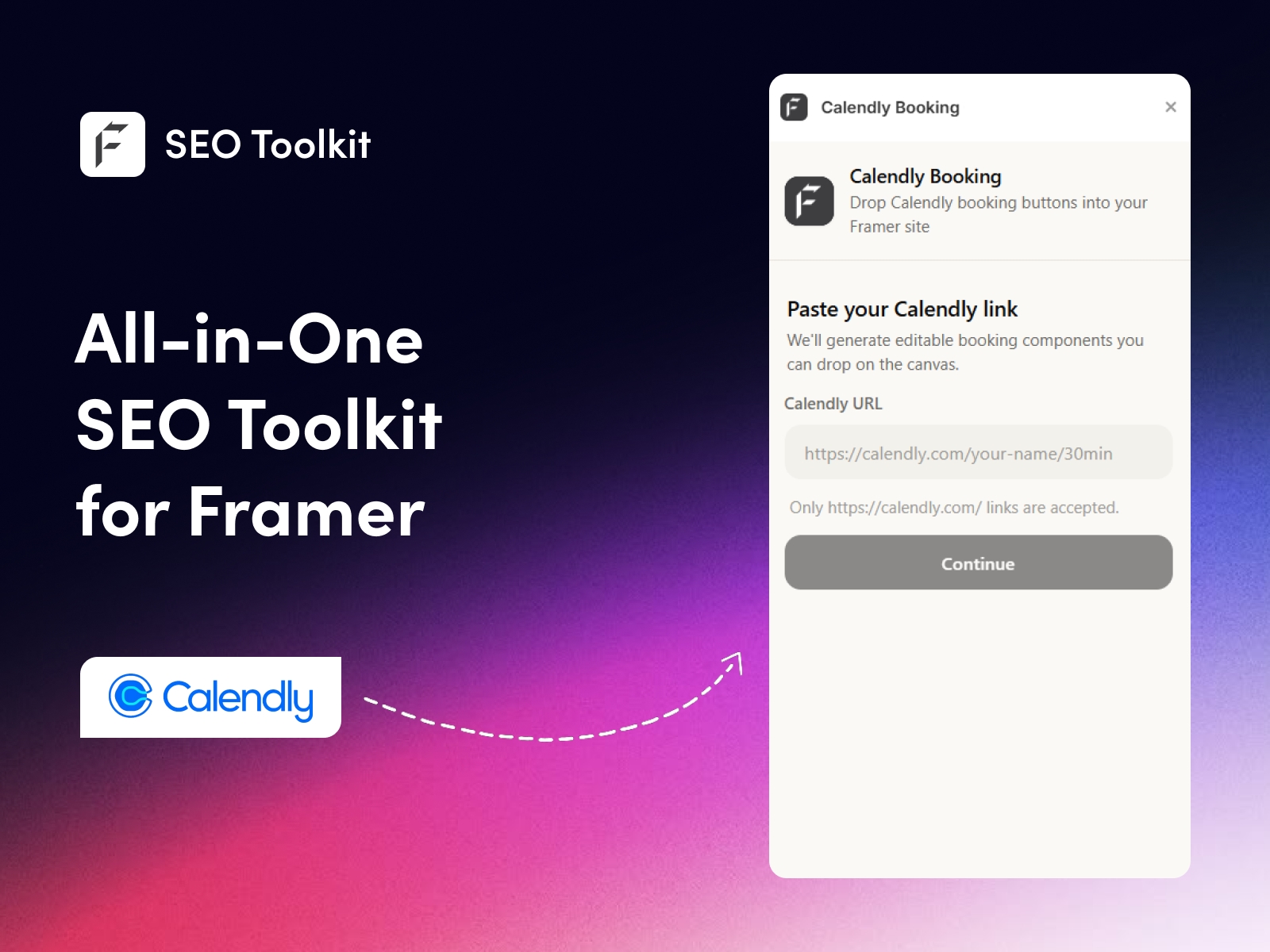 Thumbnail 1 for Calendly Booking, a Framer Marketplace template by FeCommerce.