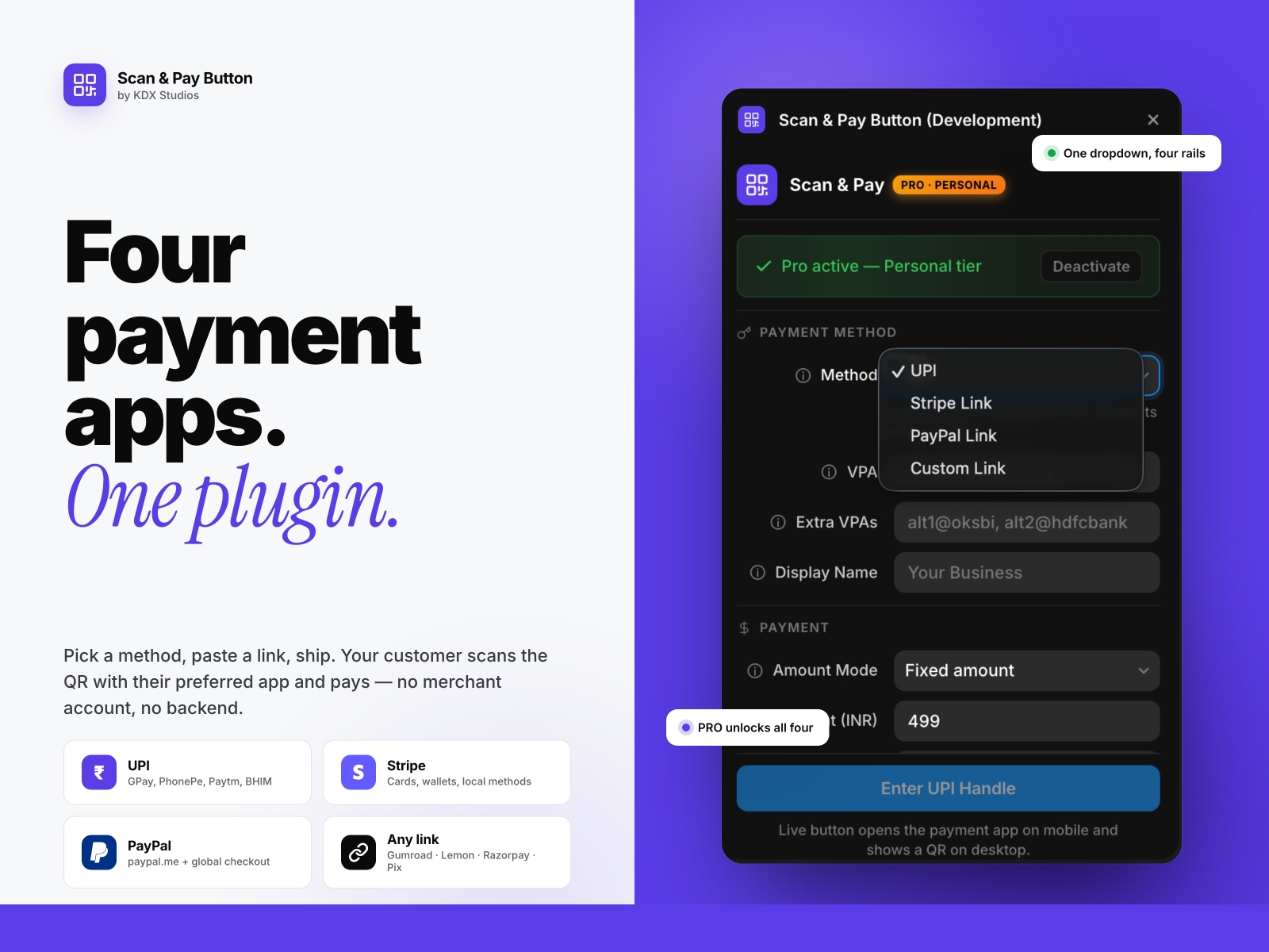 Thumbnail 2 for Scan & Pay Button, a Framer Marketplace template by Khushal Dewra (KDX Studios).