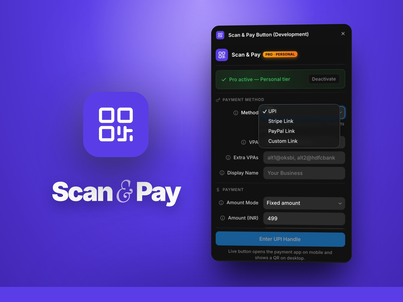 Thumbnail 1 for Scan & Pay Button, a Framer Marketplace template by Khushal Dewra (KDX Studios).