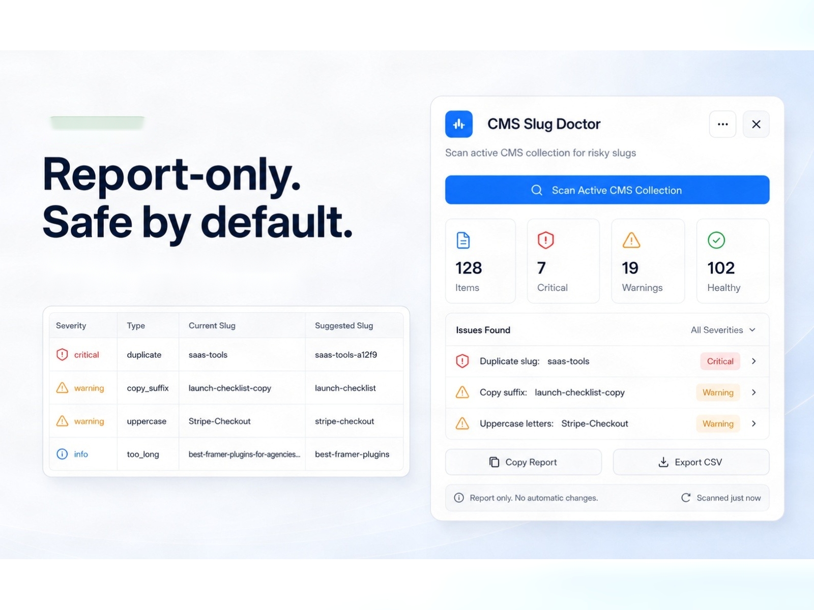 Thumbnail 2 for CMS Slug Doctor, a Framer Marketplace template by ghulam mohiodin.
