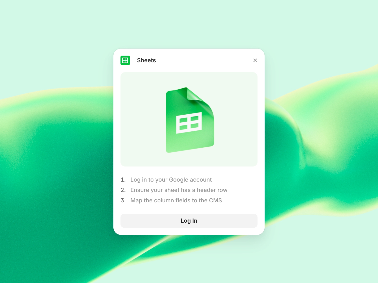 Thumbnail 1 for Google Sheets, a Framer Marketplace template by Framer.