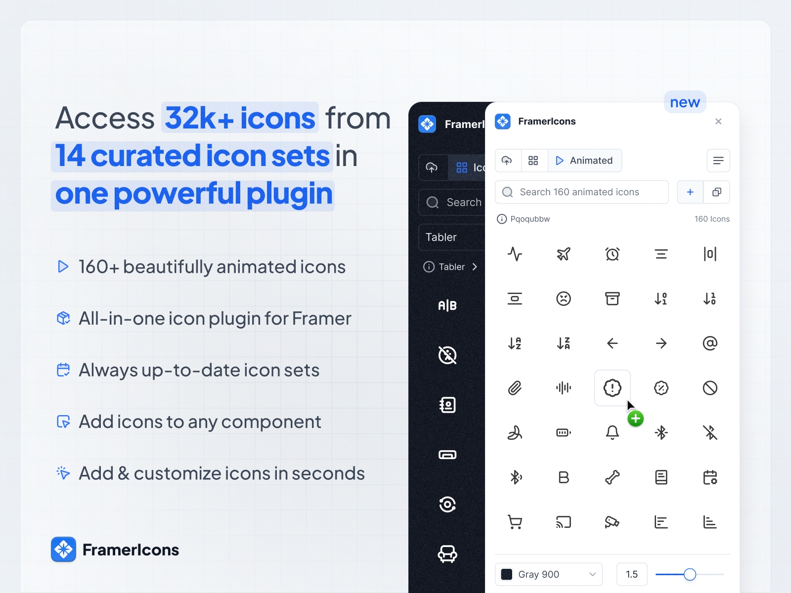 Thumbnail 2 for Iconited, a Framer Marketplace template by FramerIcons.