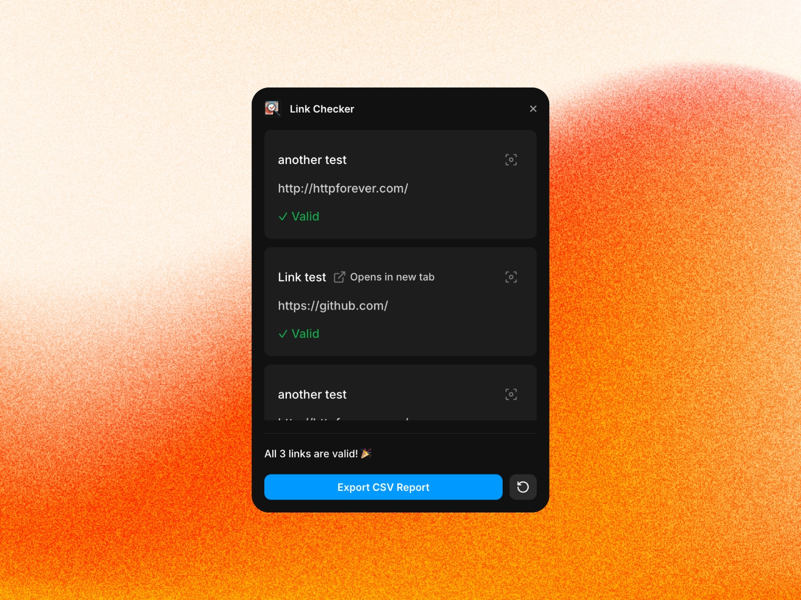 Thumbnail 2 for Link Checker, a Framer Marketplace template by Akshay Ashok.