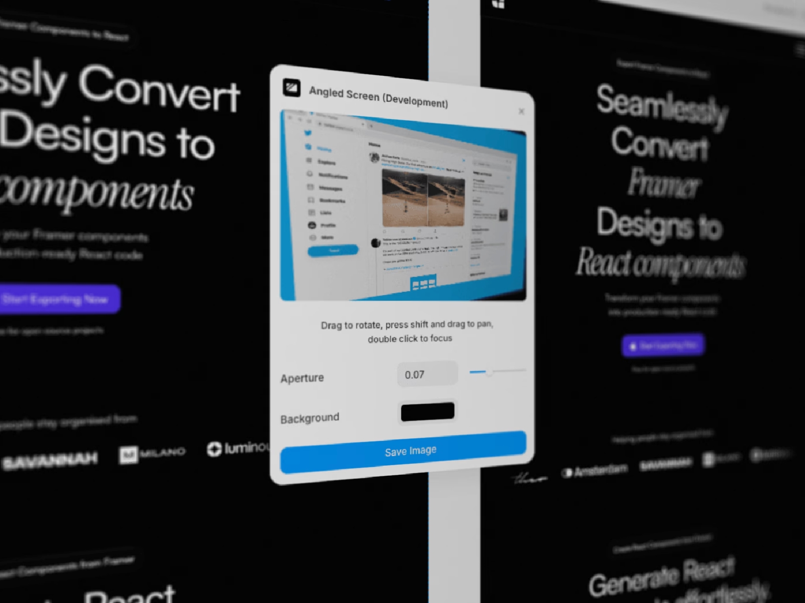 Thumbnail 1 for Angled Screen, a Framer Marketplace template by Tommy D. Rossi.