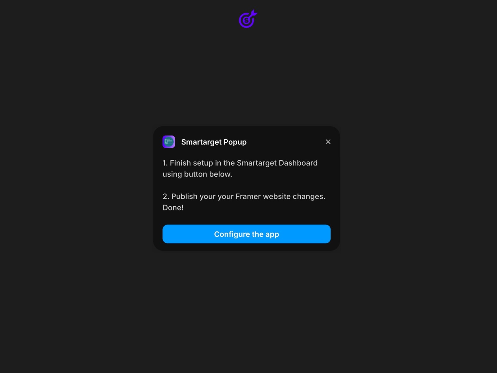 Screenshot 4 for Smartarget Popup, a Framer Marketplace plugin by Smartarget.