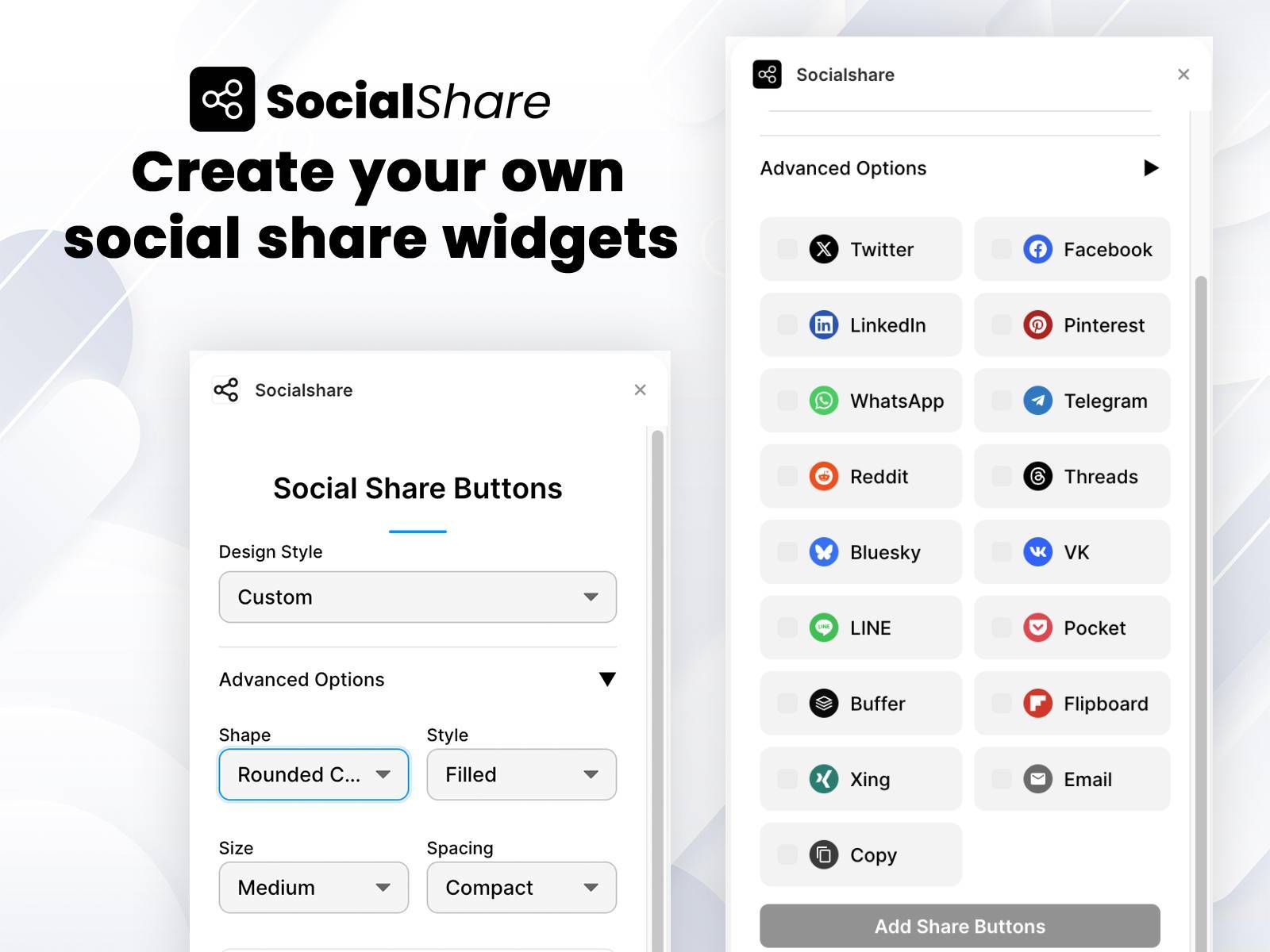 Thumbnail 2 for SocialShare, a Framer Marketplace template by FramerSea.