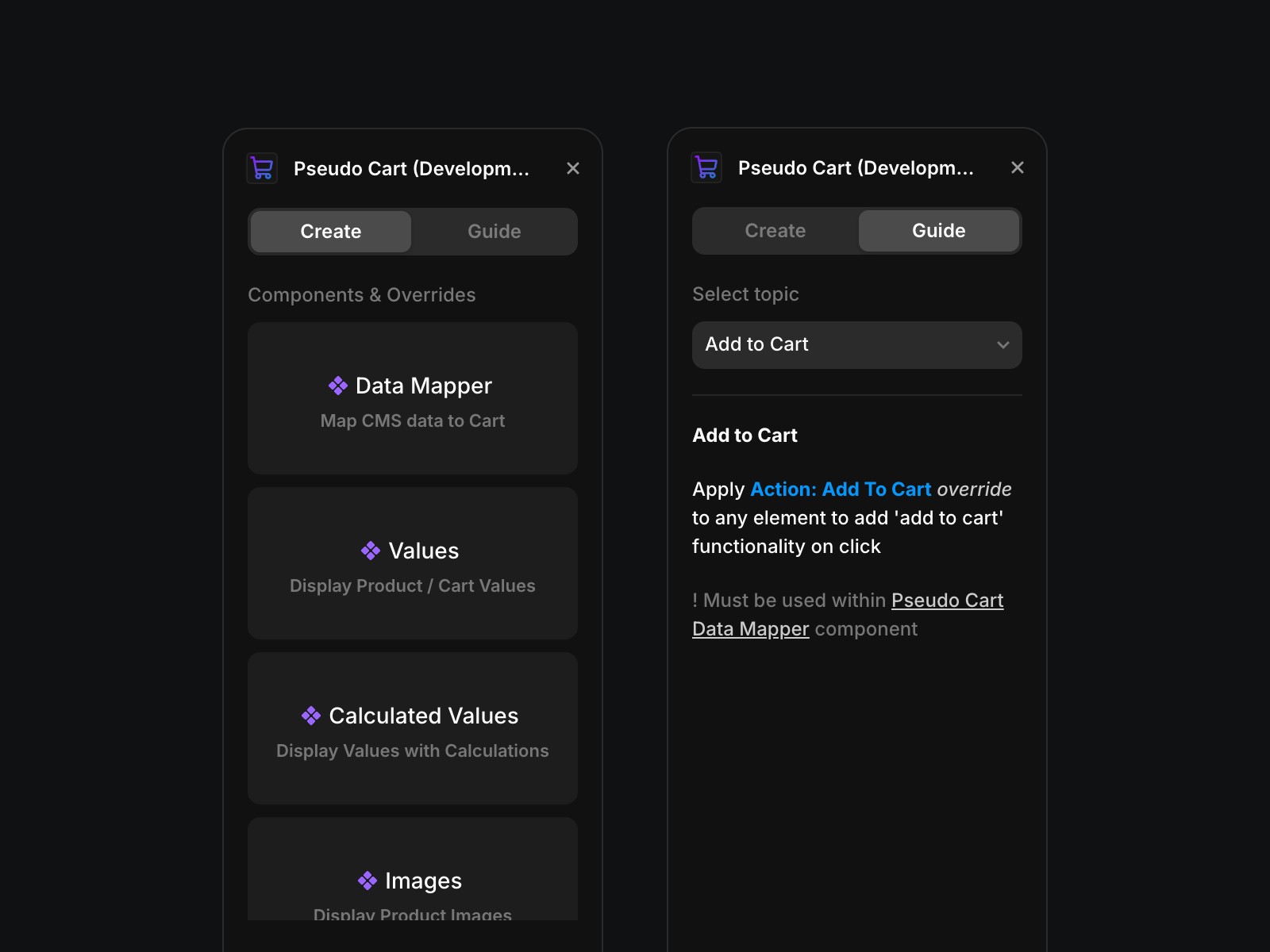 Thumbnail 2 for Pseudo Cart, a Framer Marketplace template by Aframe Studio.