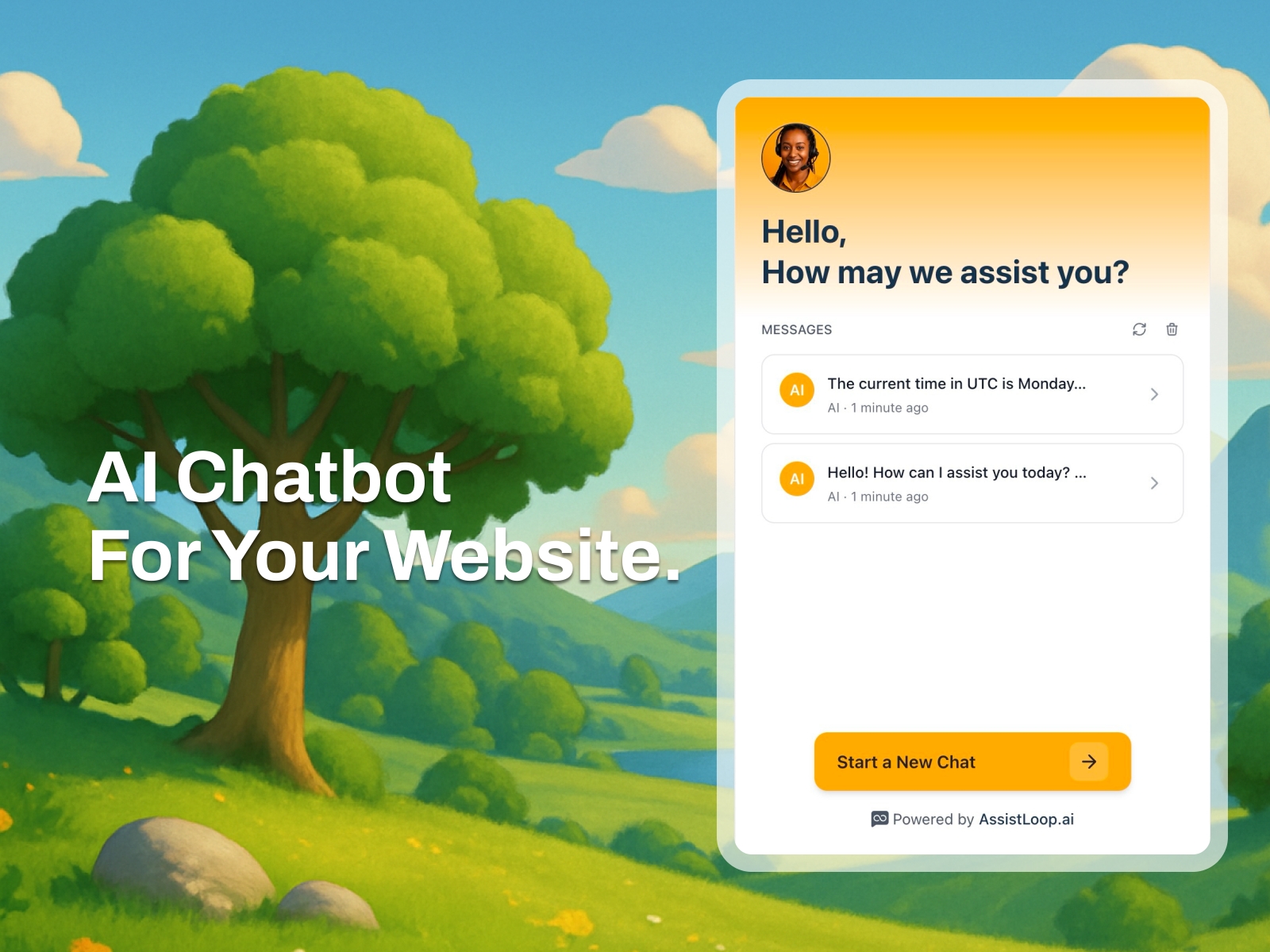 Thumbnail 1 for AssistLoop - AI Chatbot, a Framer Marketplace template by AssistLoop AI.