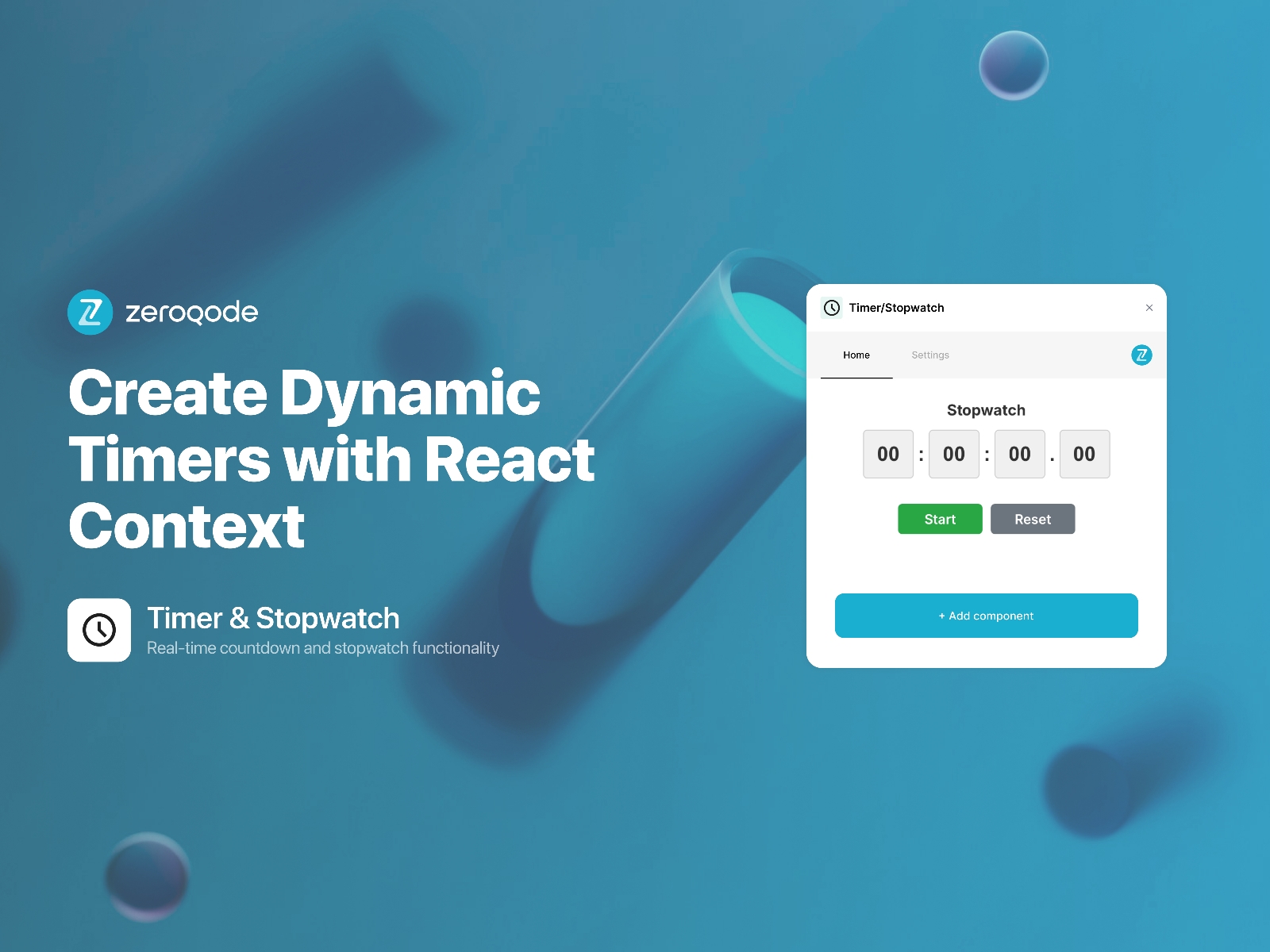 Thumbnail 1 for Timer & Stopwatch, a Framer Marketplace template by Zeroqode.