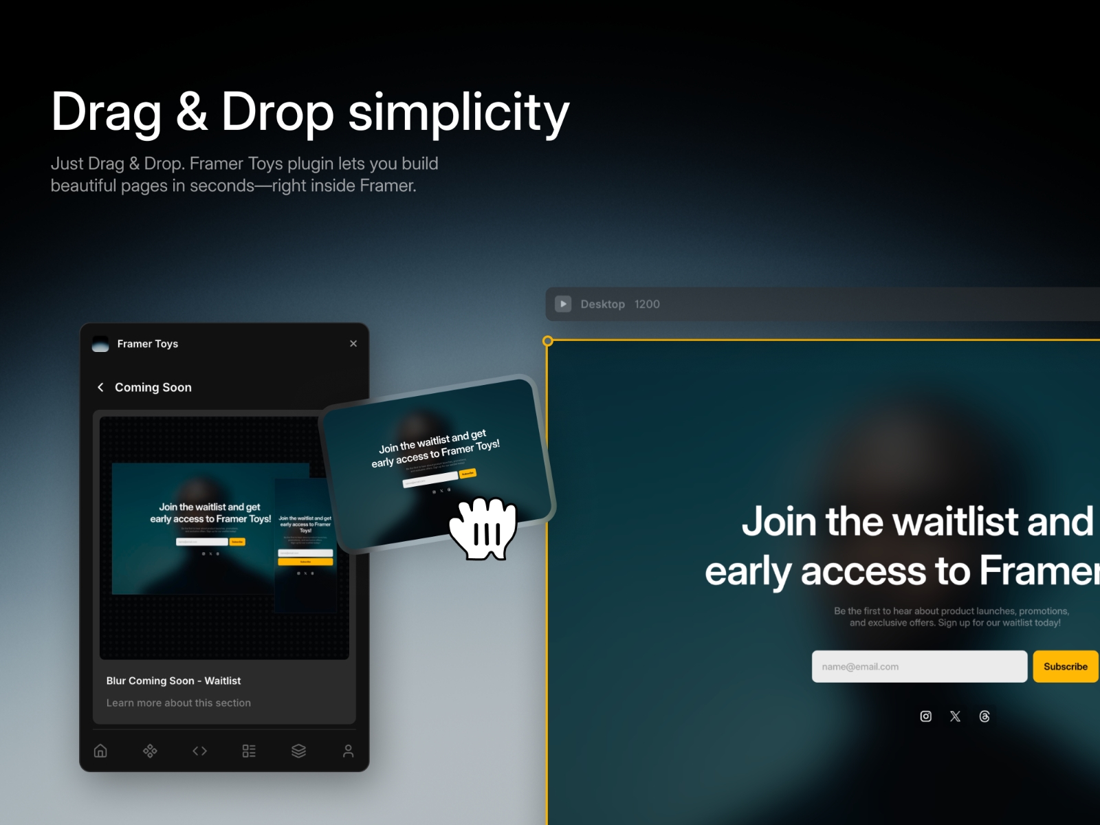 Screenshot 3 for Framer Toys, a Framer Marketplace plugin by Freaks.