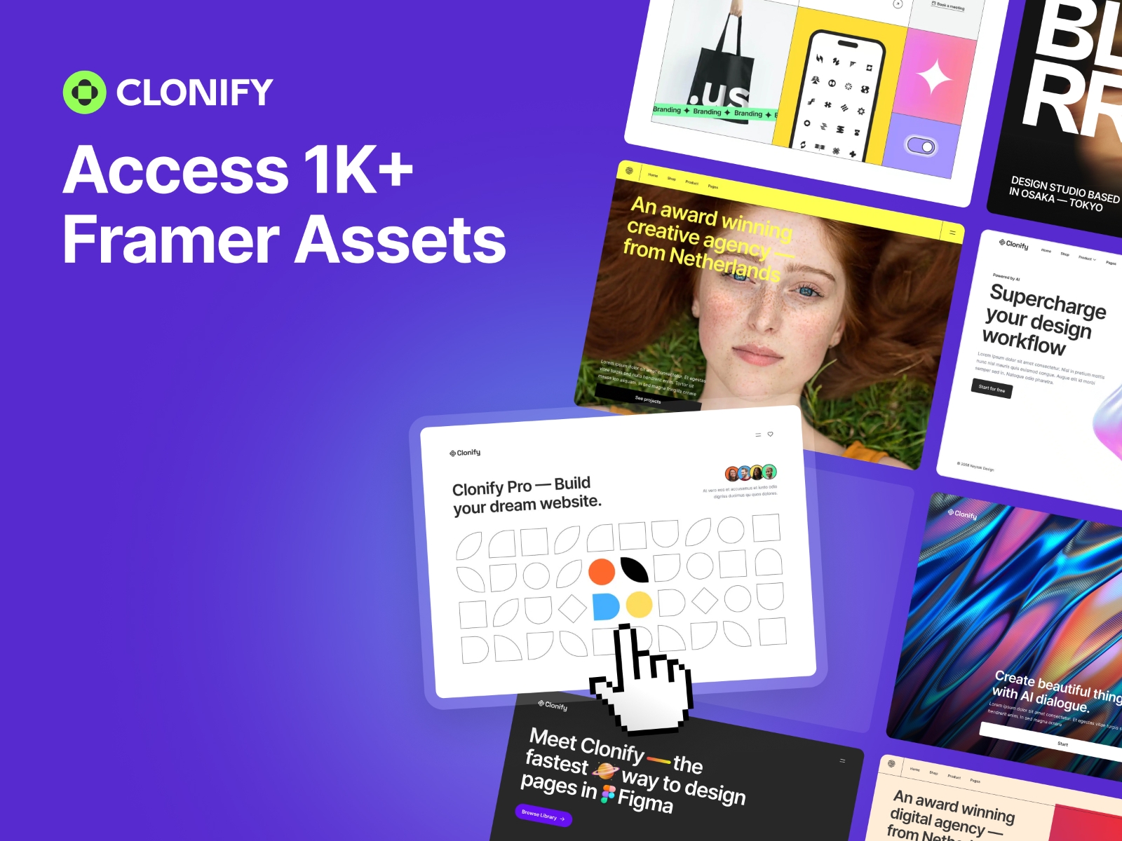 Thumbnail 1 for Clonify, a Framer Marketplace template by Clonify.
