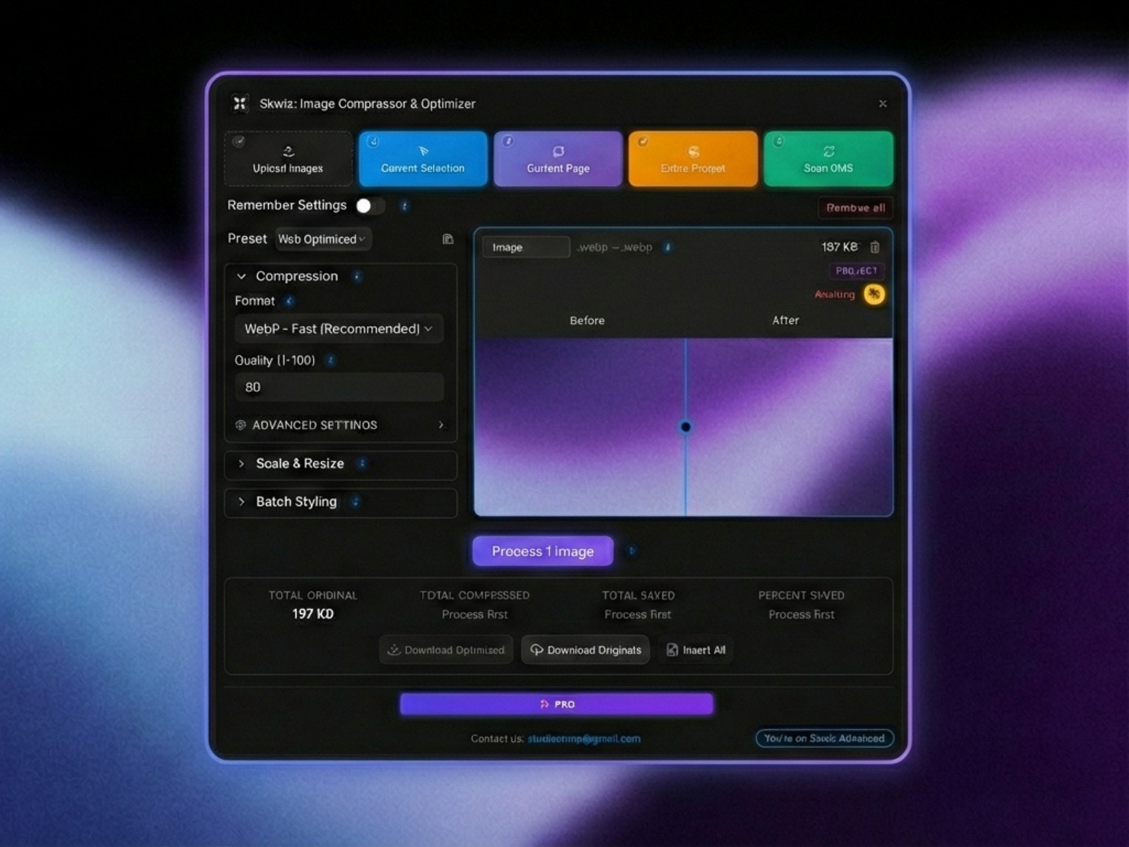 Thumbnail 1 for Skwiz: Image Compressor & Optimizer, a Framer Marketplace template by Johnathan B..
