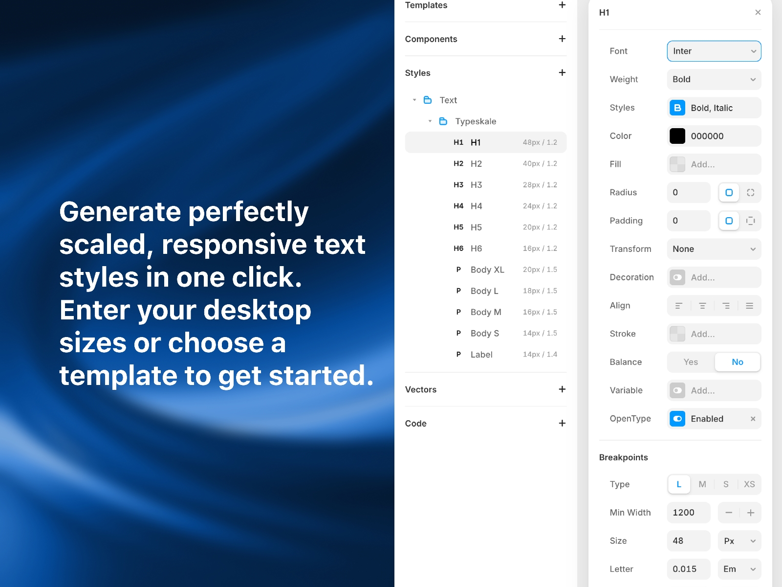 Thumbnail 2 for Typeskale, a Framer Marketplace plugin by Oladipupo Ayoola.