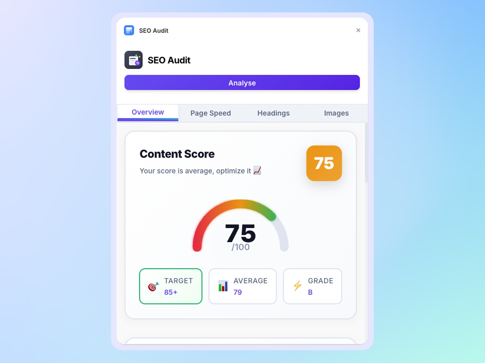 Thumbnail 1 for SEO Audit, a Framer Marketplace template by Pixels Design.