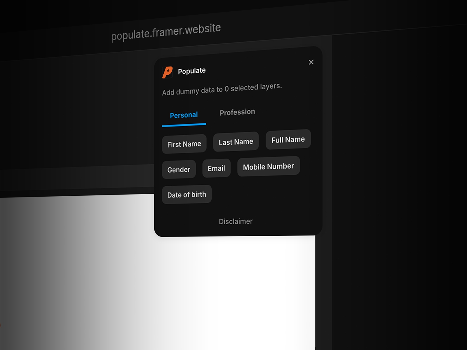 Thumbnail 2 for Populate, a Framer Marketplace template by Manav Sharma.
