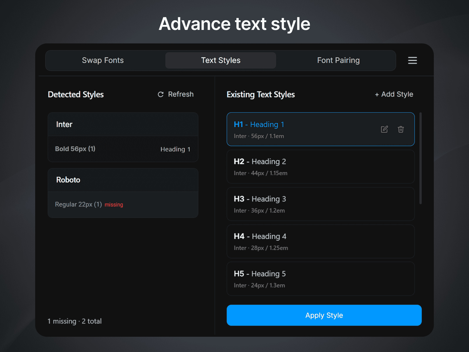 Screenshot 3 for Fontwise, a Framer Marketplace plugin by Saeef.