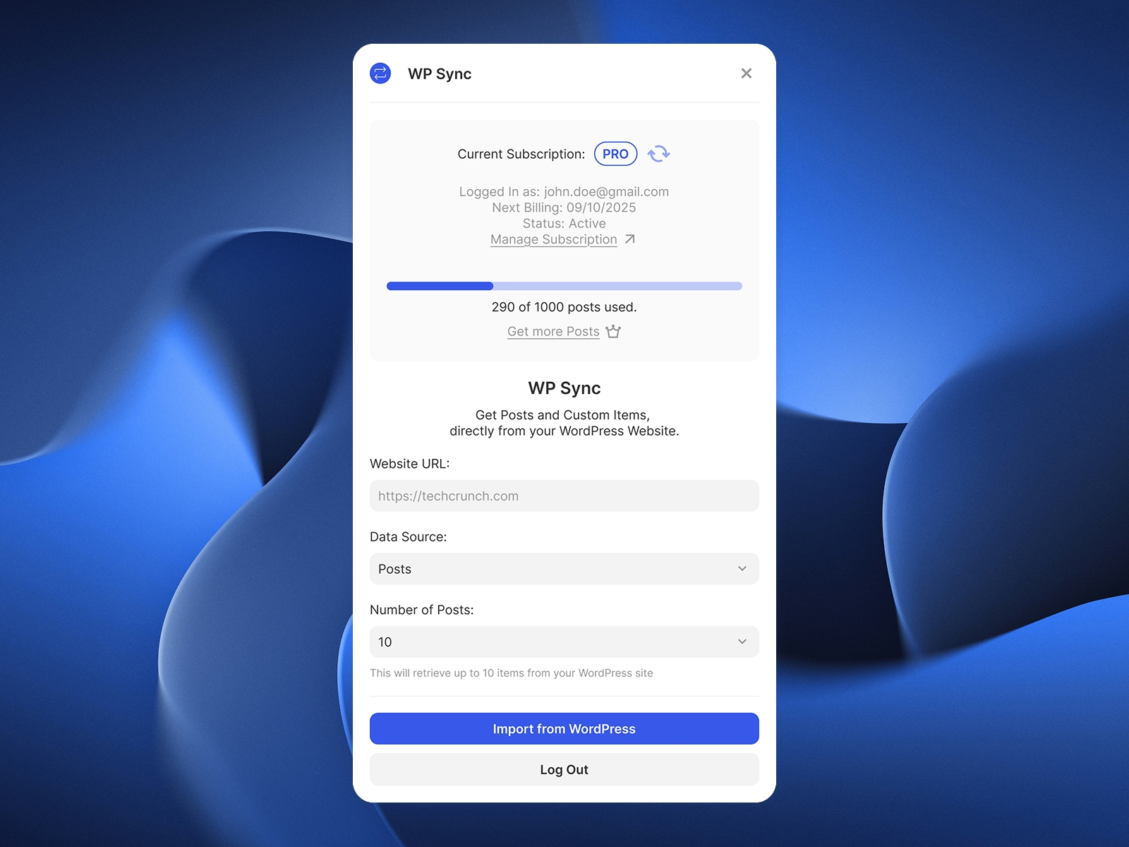 Thumbnail 2 for WP Sync, a Framer Marketplace plugin by 19.Studio.