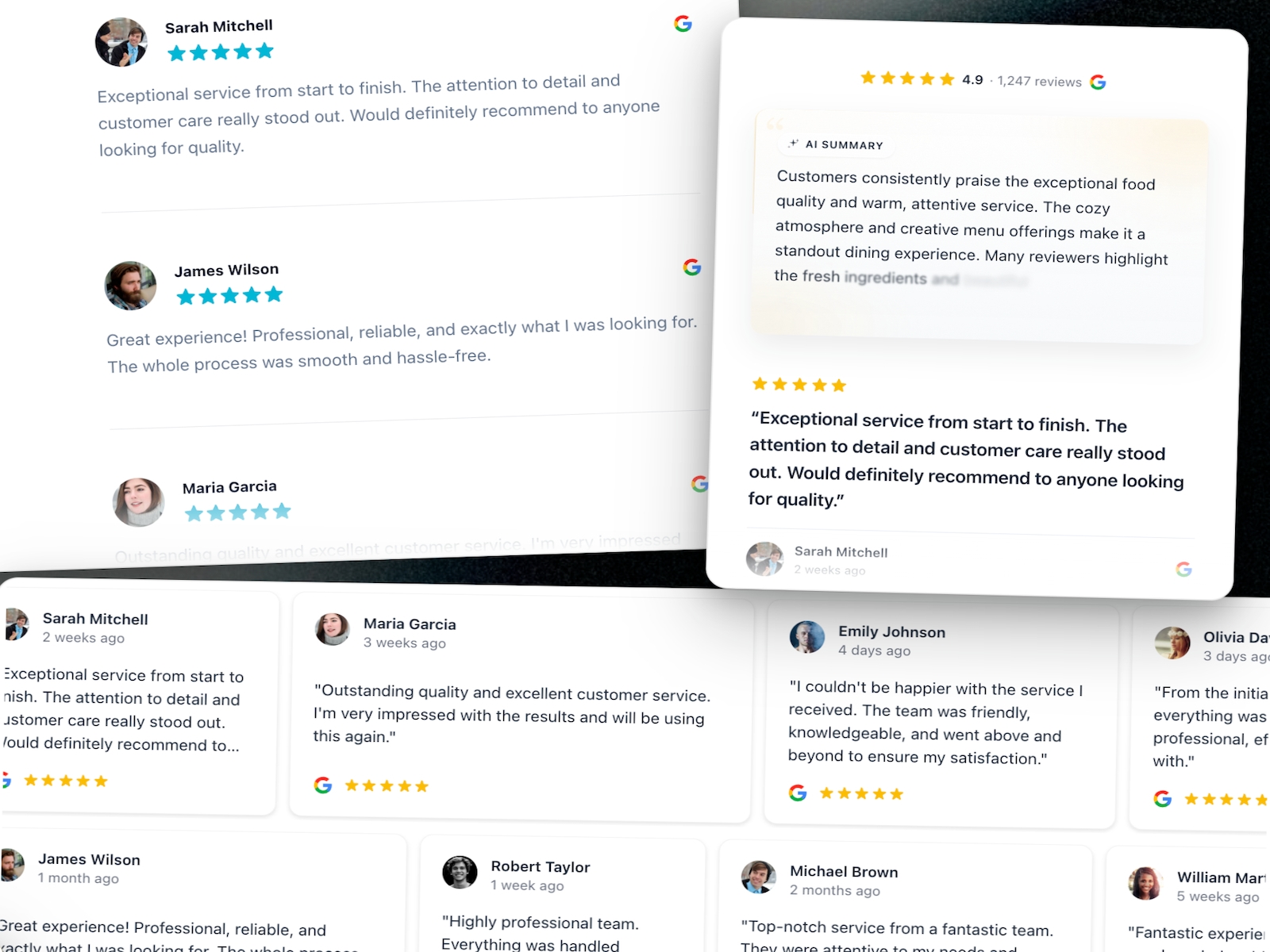 Thumbnail 2 for RevuKit - Google Reviews, a Framer Marketplace template by RevuKit Studio.