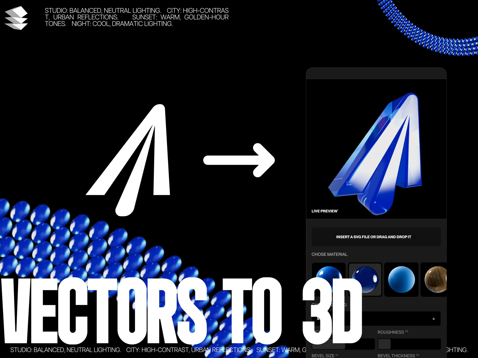 Thumbnail 1 for VectorTo3D Pro, a Framer Marketplace template by Julio Aragoza.