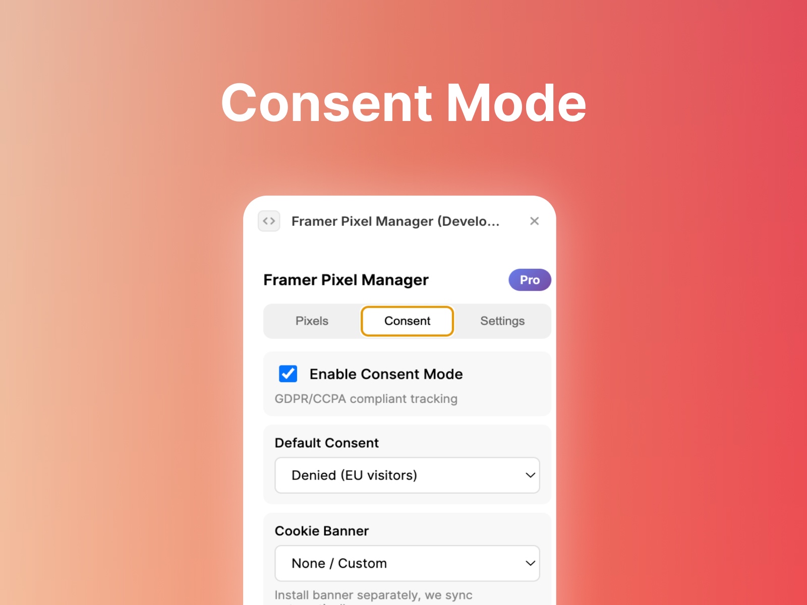 Screenshot 3 for Framer Pixel Manager, a Framer Marketplace plugin by Tijerina.