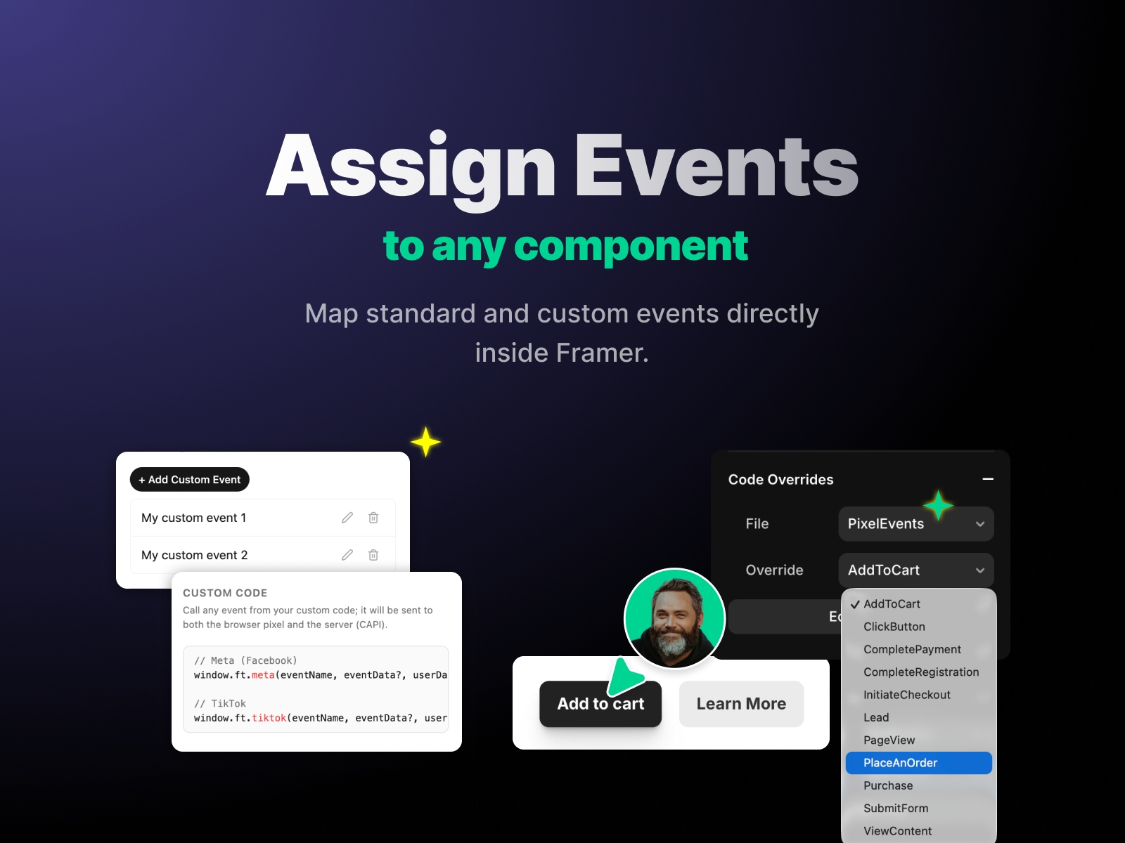 Screenshot 4 for Pixelary - Conversion Tracking for Meta & TikTok, a Framer Marketplace plugin by Prettifyweb.