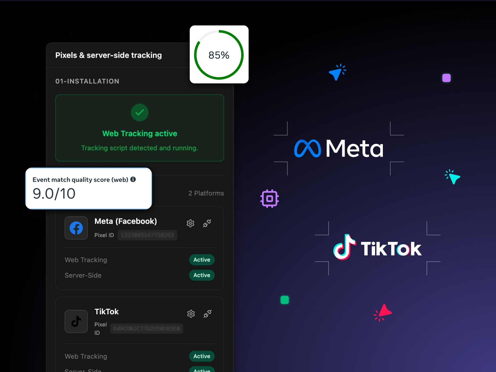 Thumbnail 1 for Pixelary - Conversion Tracking for Meta & TikTok, a Framer Marketplace template by Prettifyweb.