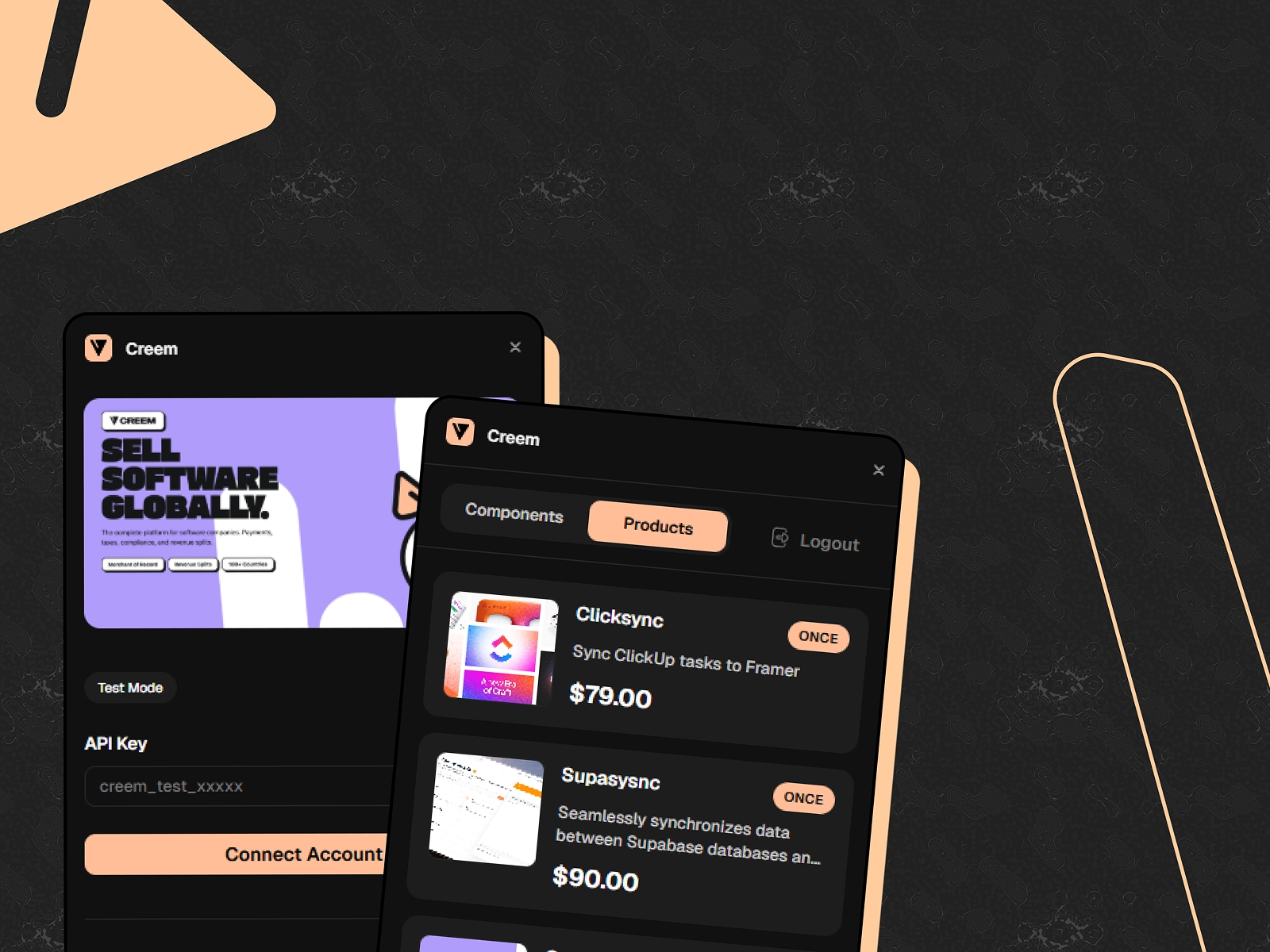 Thumbnail 2 for Creem connect, a Framer Marketplace plugin by Kayode.