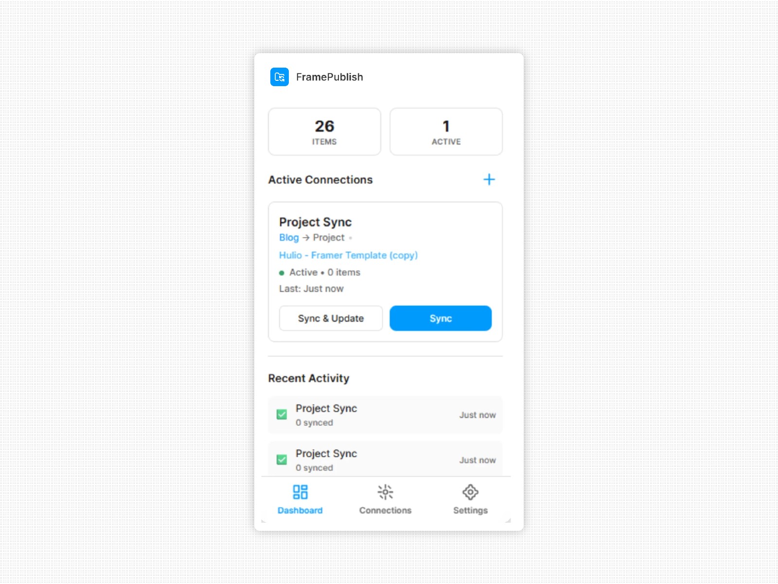 Thumbnail 1 for FramePublish, a Framer Marketplace template by Soubhagya Sahu.