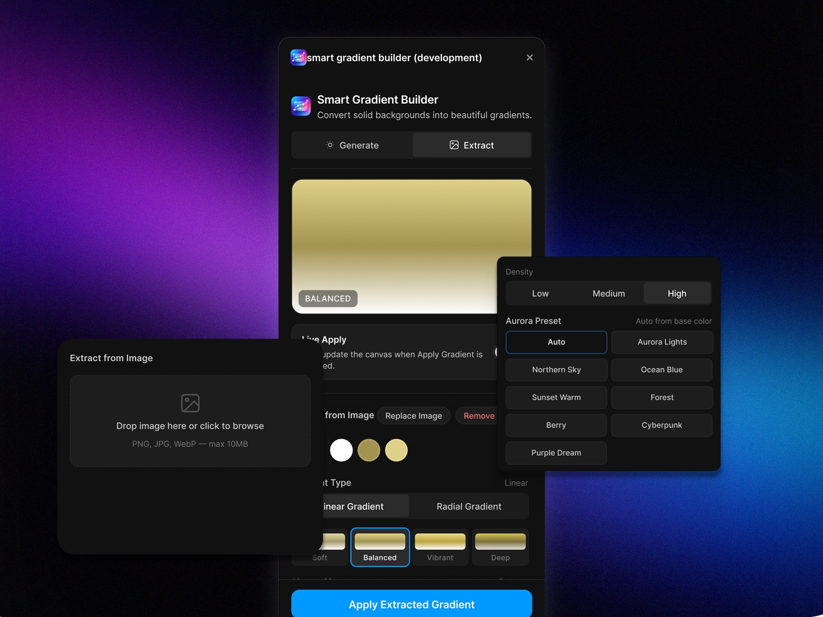 Thumbnail 2 for Smart Gradient Builder, a Framer Marketplace plugin by ahmad madhoun.
