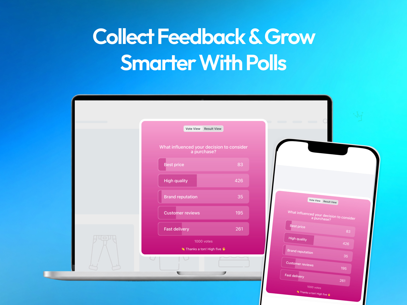 Screenshot 4 for PlumSpace: Polls, a Framer Marketplace plugin by PlumSpace.
