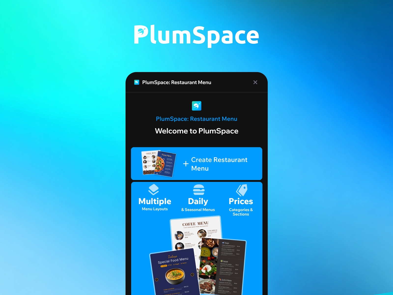 Thumbnail 1 for PlumSpace: Restaurant Menu, a Framer Marketplace template by PlumSpace.