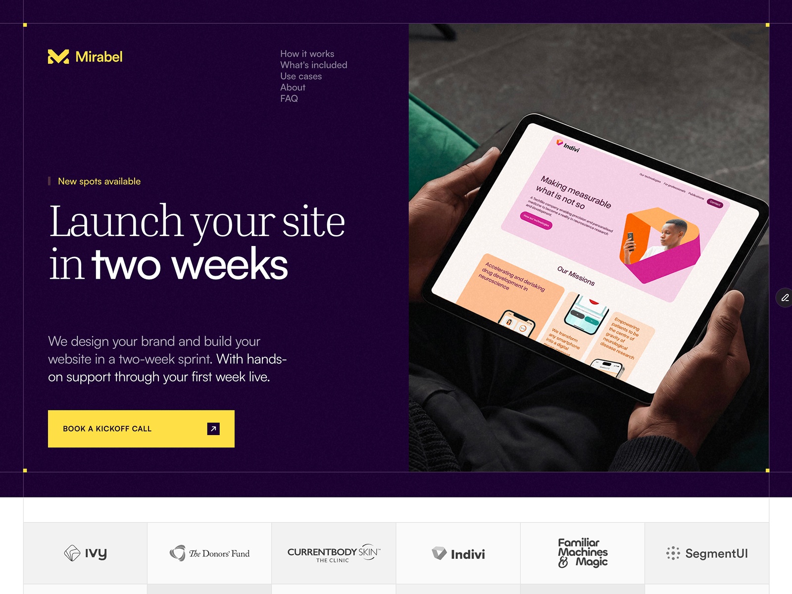 Thumbnail for Mirabel Agency, a Framer Experts site by Aryna Livadari.