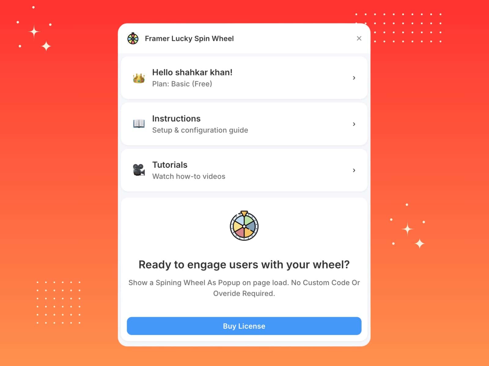 Framer Lucky Spin Wheel