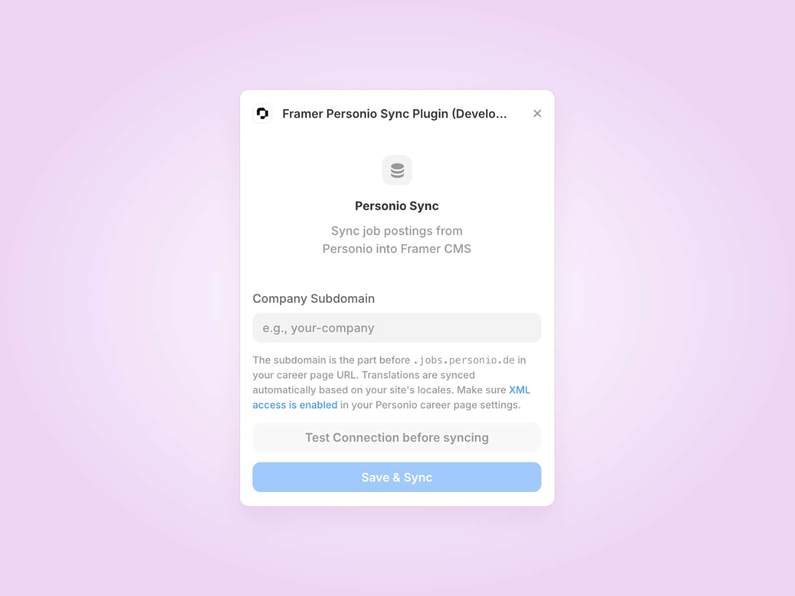 Personio Sync