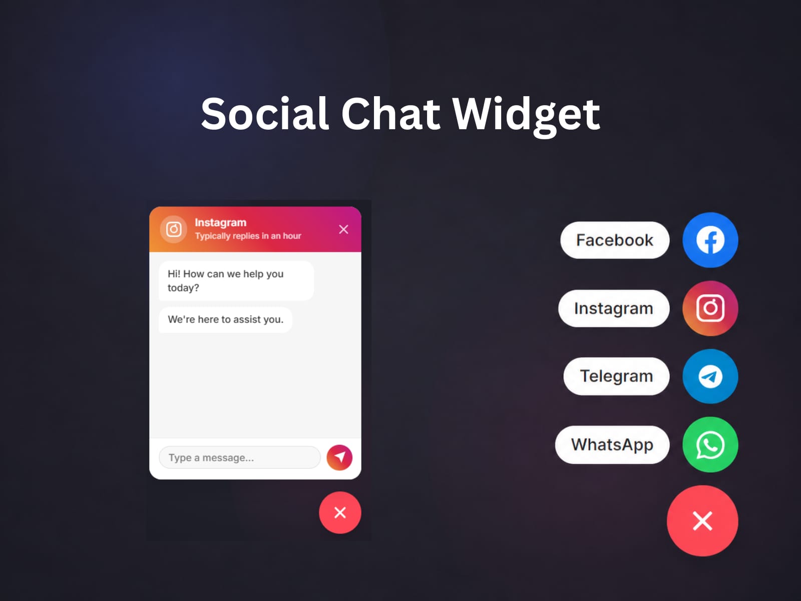 Multichat Floating Button