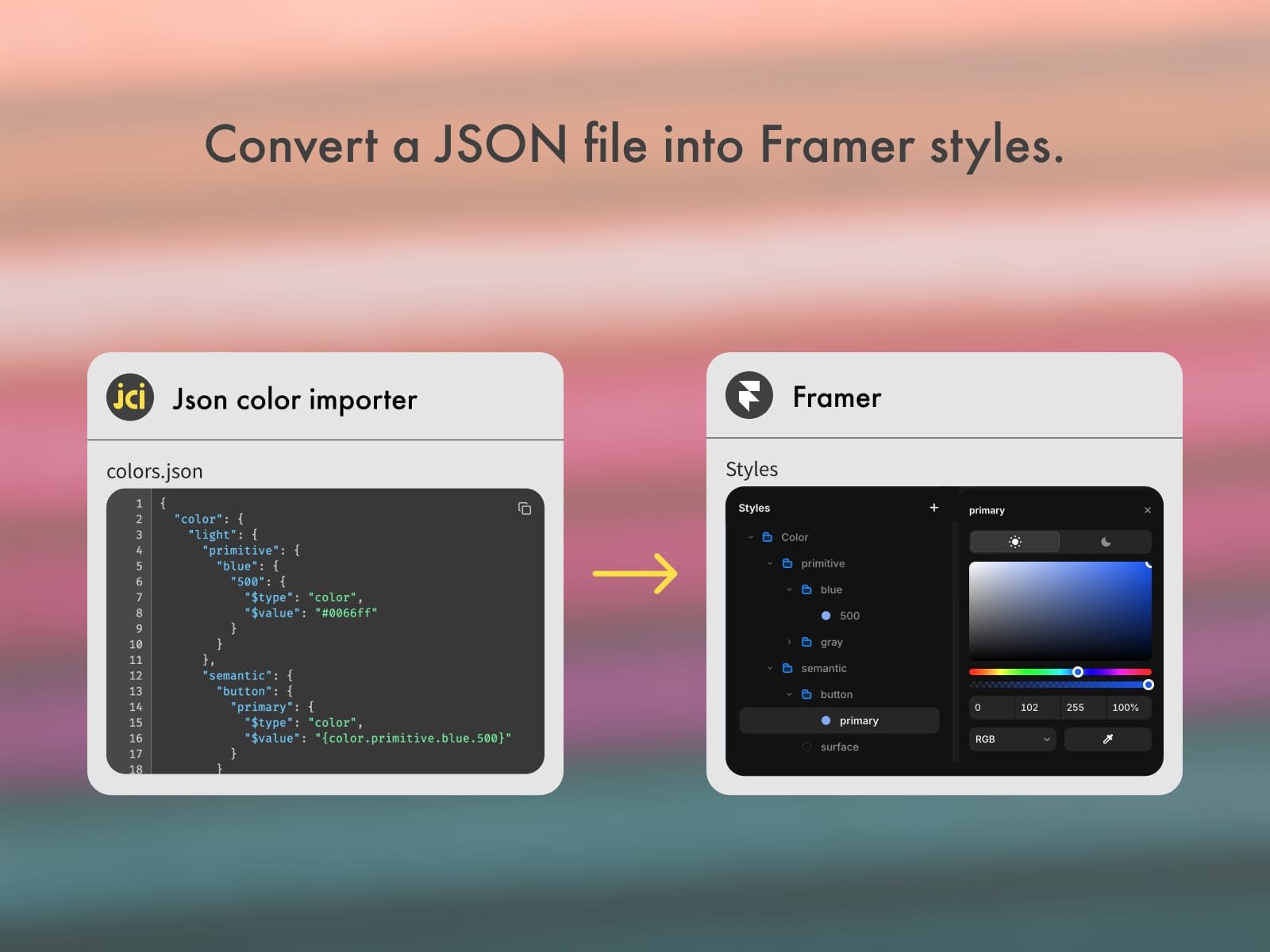Json Color Importer