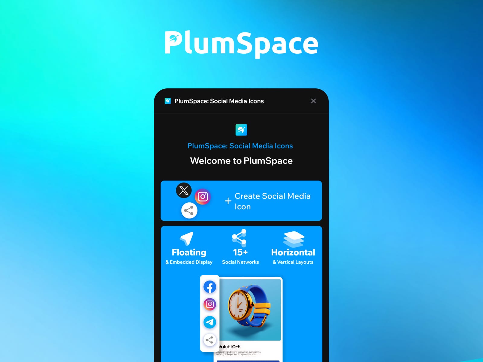 PlumSpace: Social Media Icons