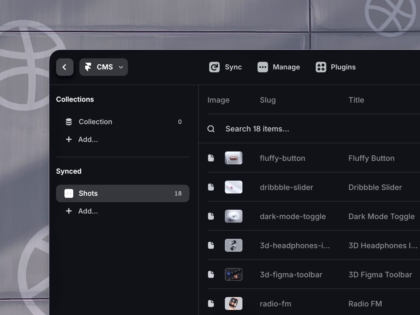Dribbble Sync