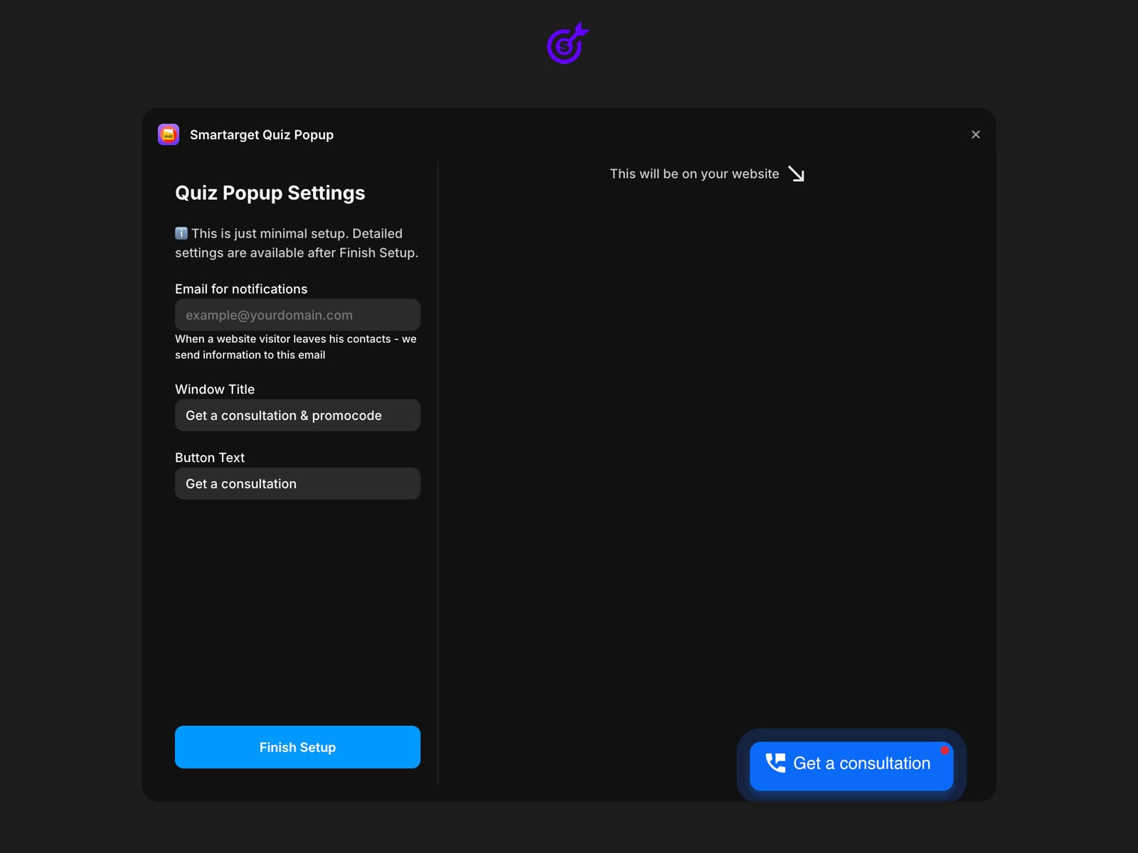 Smartarget Quiz Popup