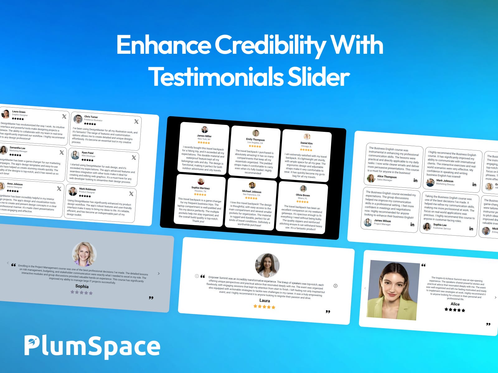 PlumSpace: Customer Testimonials Slider